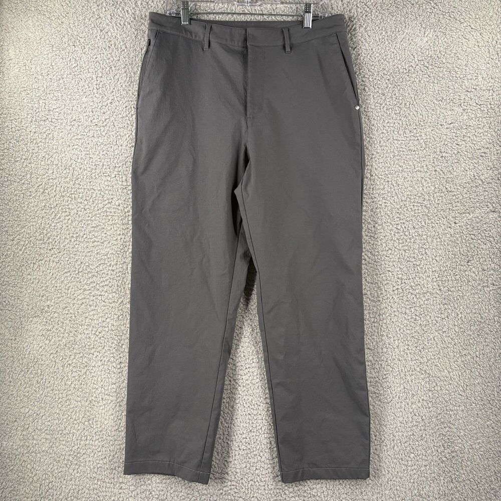 Vuori Cascade Crinkle Trousers Pants Charcoal Grey Men’s Size 32x27 Office